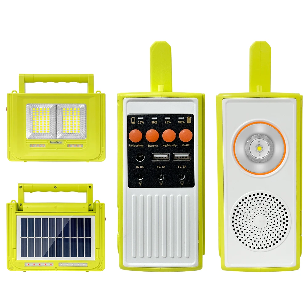Portable for Speaker with Large Capacity Battery FM Radio \u0026 Lighting Solar  Flood Lights Generator, image size:1000x1000