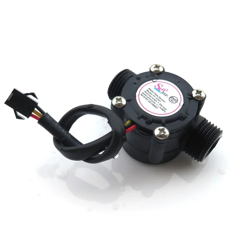 Dijiang Sensor Dc5v 1/2'' Hall Effect Water Flow Sensor Switch ...