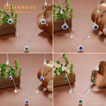 Blossom CS Jewelry Hot Accessories Handmade Pendant Necklace 925 Sterling Silver Gemstone with Zirconia Fashion Women's Jewelry