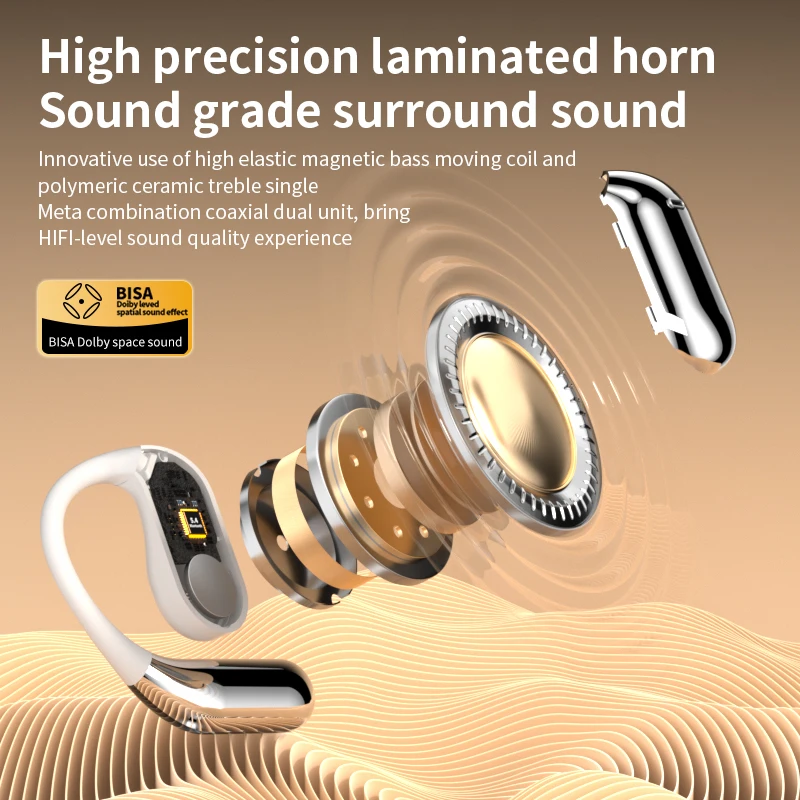 YYK-Q16 Pro AI Wireless Sport Earbuds In-Ear Full Color Touch Screen Headset with LED Battery Indicator Real-Time Translation