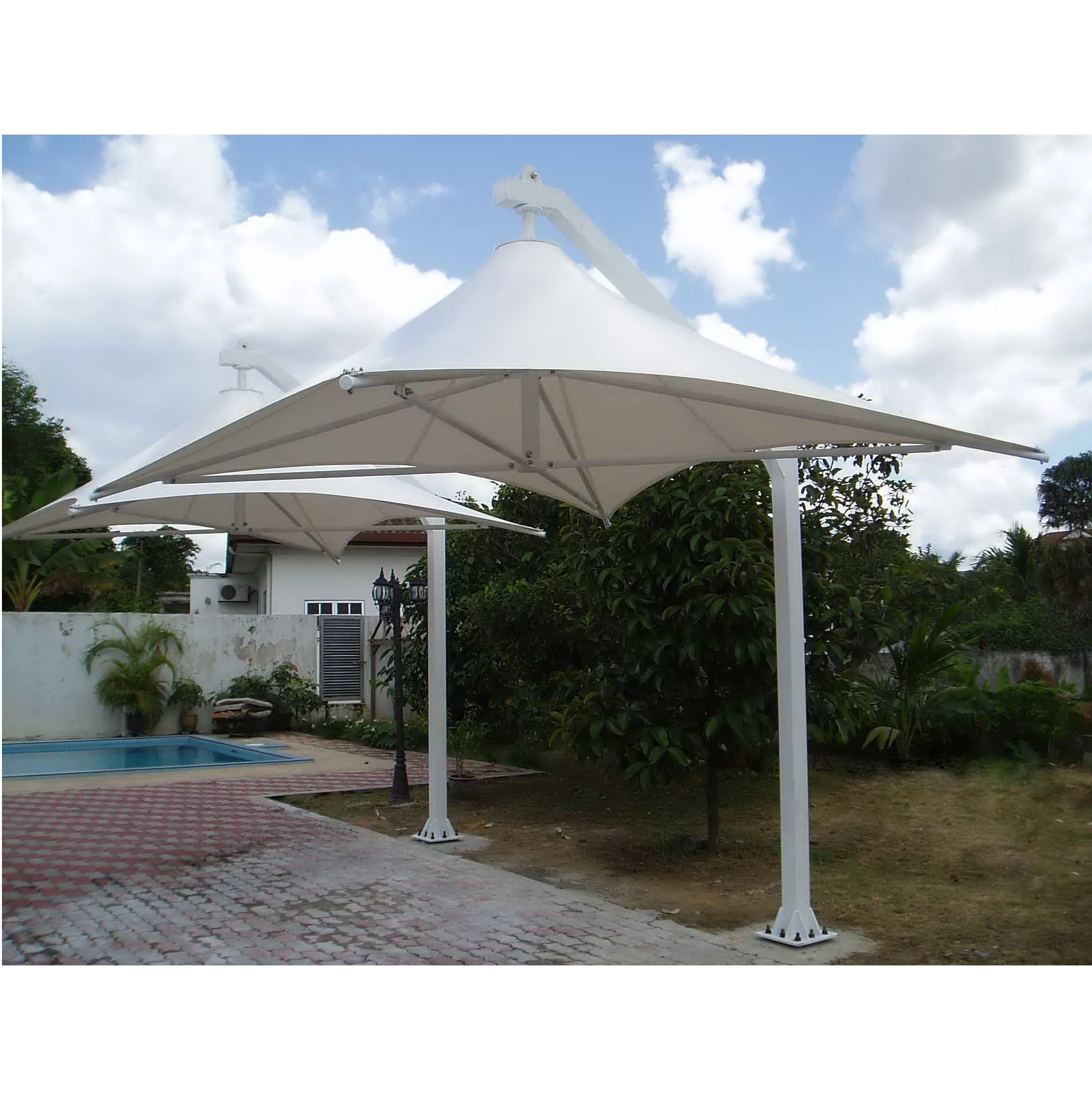 Fabric Tent Shade Shed Tensile Membrane Structure for Landscape