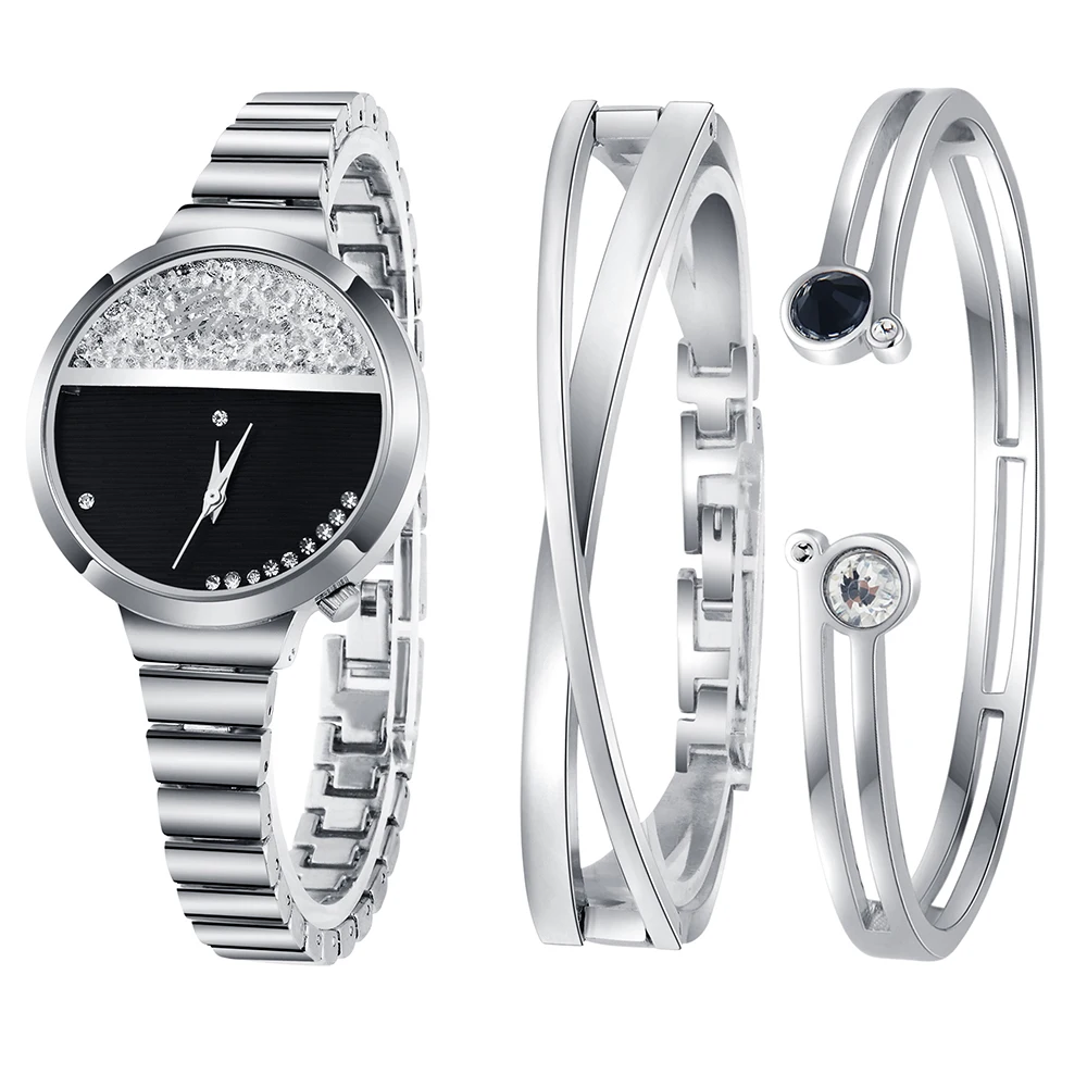 Ensemble Montre Bracelet De Luxe Pour Femme,Motif Géométrique,Montre- bracelet,Cadeau De La Saint-valentin,Offre Spéciale - Buy Montres De  Poignet De Dames Pour Le Cadeau De La Saint-valentin,Ensemble De Montres De  Bracelet De Femmes,Coffret Cadeau