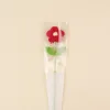 Red-Large puff flower (double leaves)-With flower bag