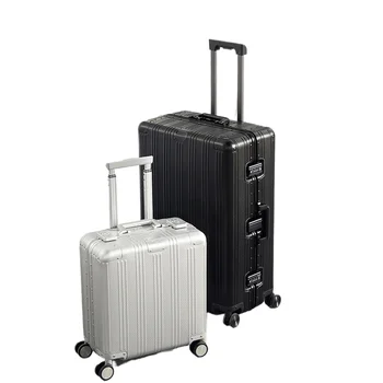wholesale Aluminum Magnesium Luggage 18-Inch Aluminum Frame Business 24-Inch Trolley Case Luggage Case