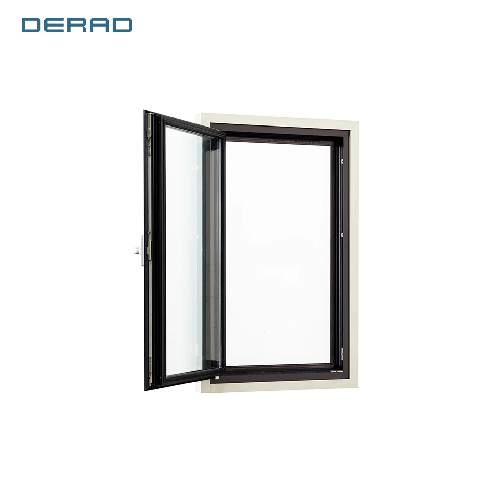 Aluminum profile modern style tilt and turn windows with double glazing tempering coating low-e glass