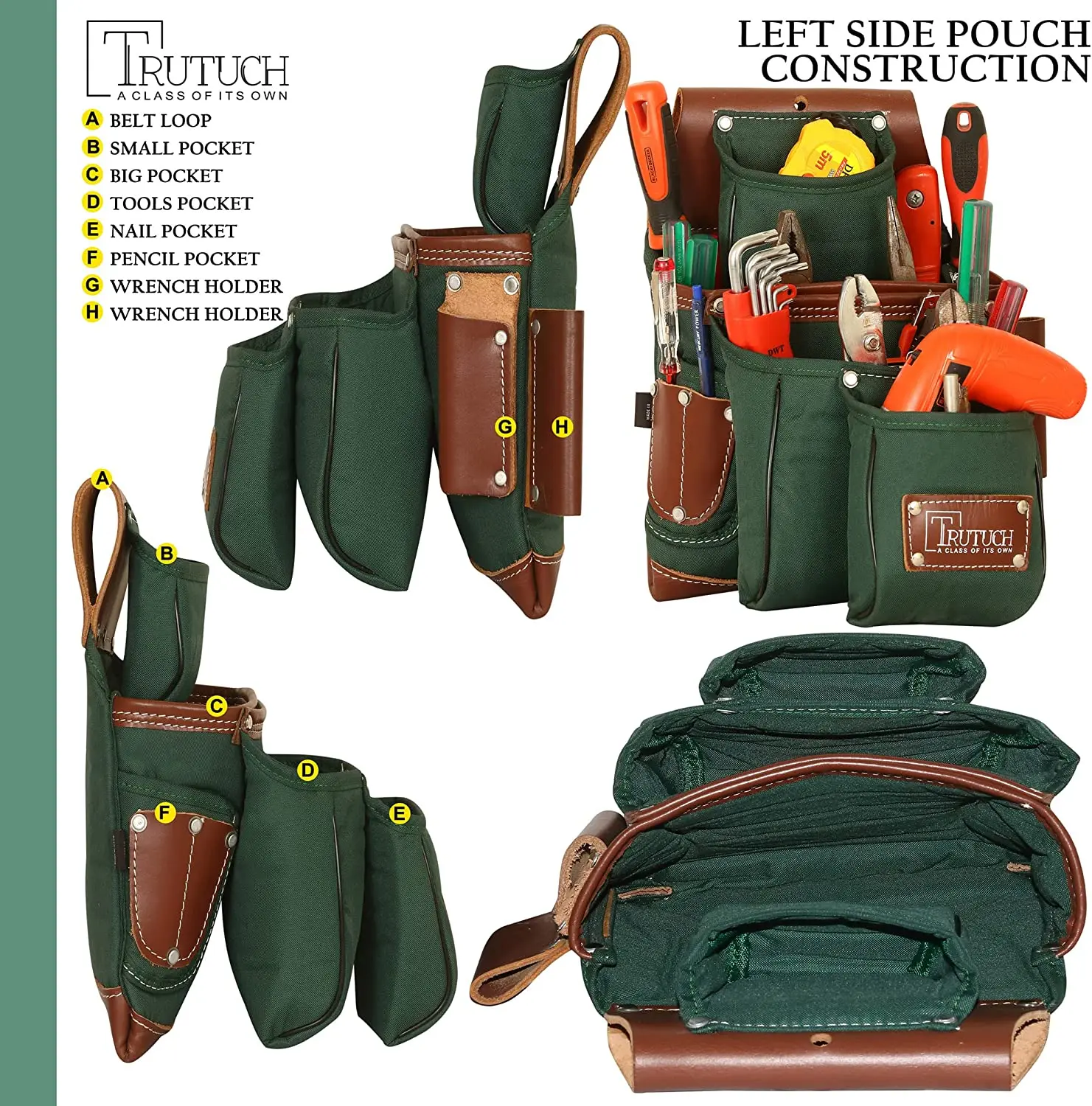 Framing Tool Bags Leather Tool Belt Nylon Tool Pouch Carpenter Work