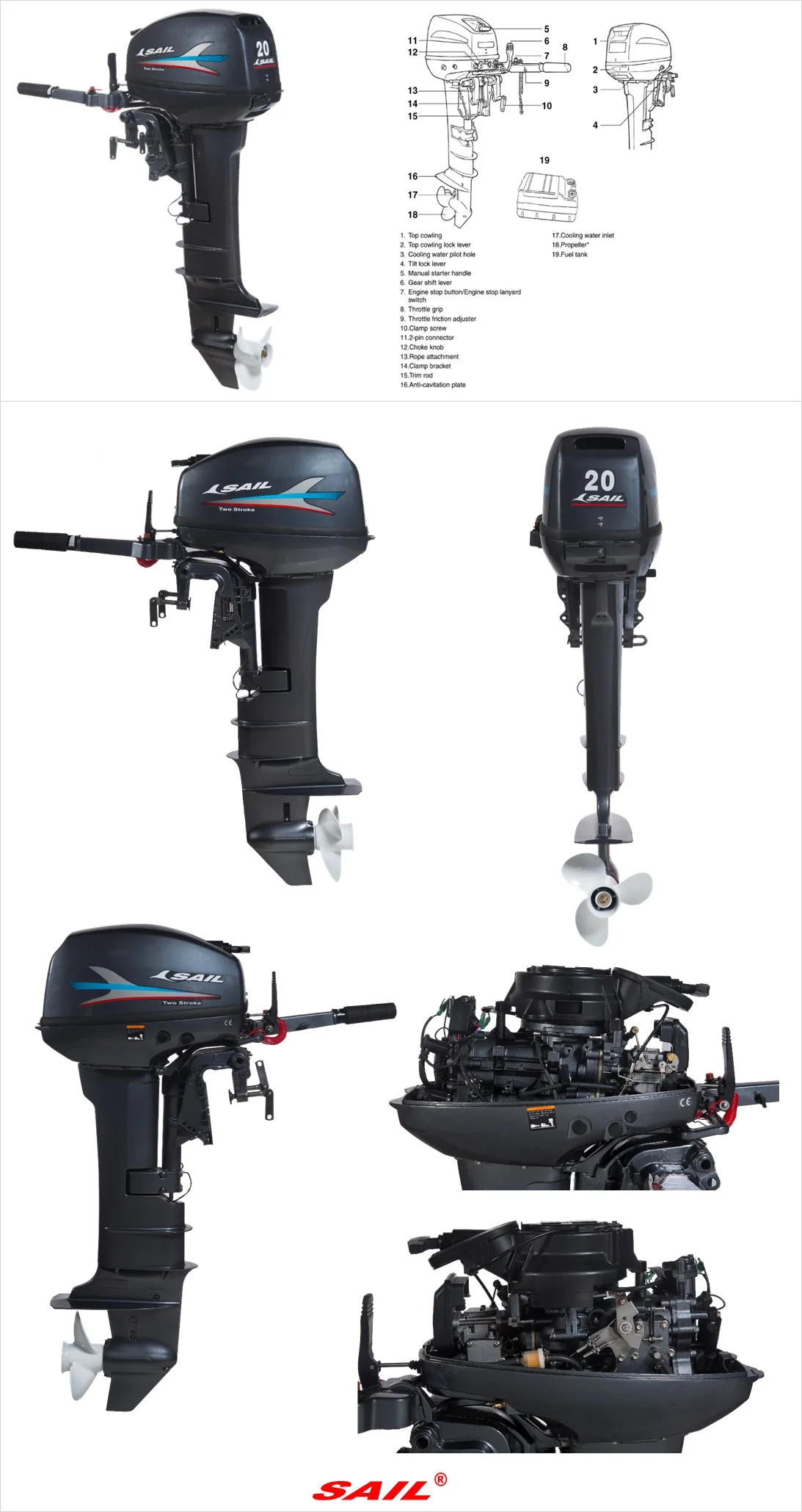 Amazon.com : SAIL MARINE 41106-ZW9-000 for New Honda 8hp