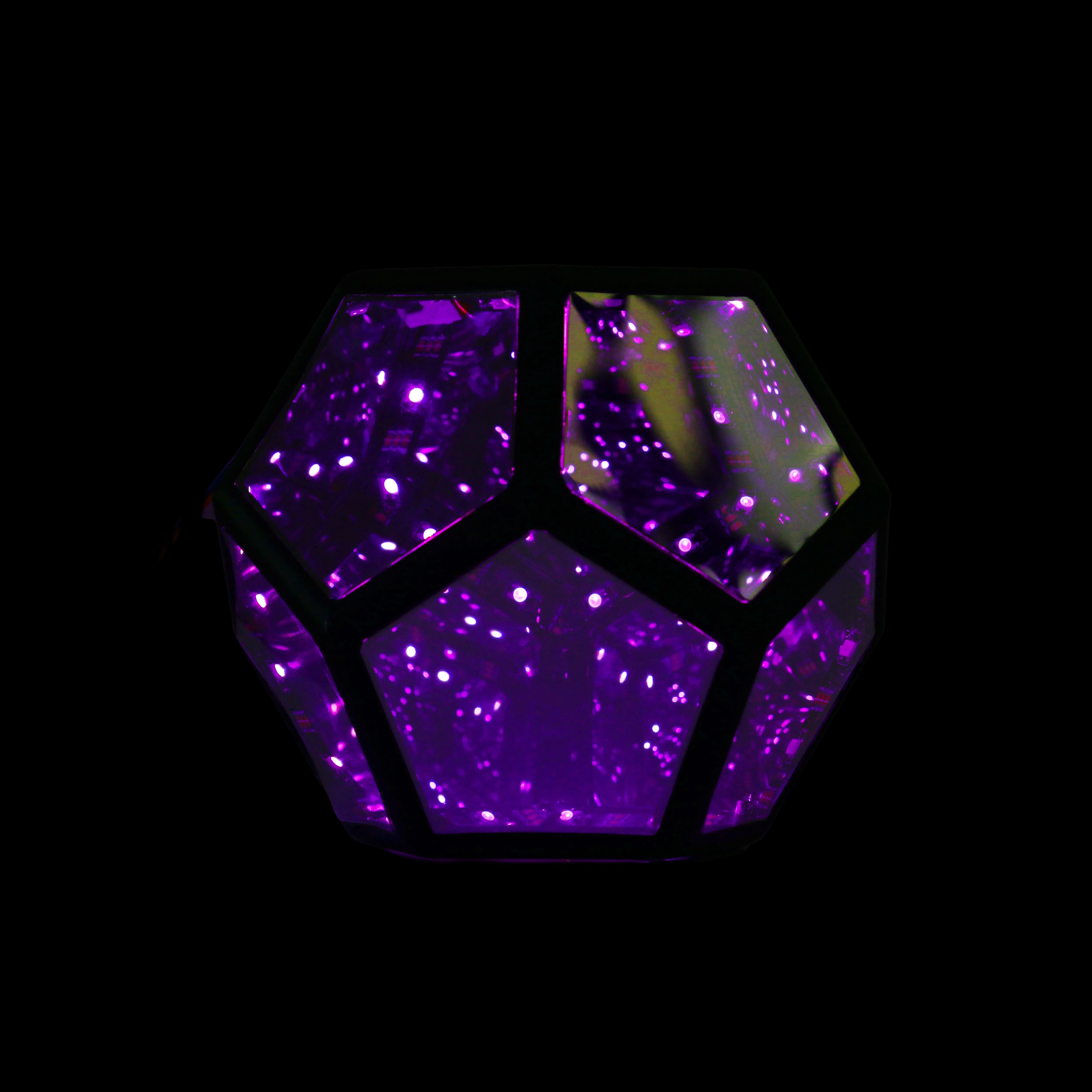 JRabbit Ceiling Lights for Babies Creative and Cool Infinite Dodecahedron Color Art Light Night Light Night Lamp for Bedroom, Size: One size, Purple