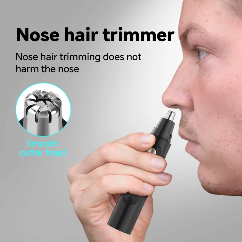 Multifunctional Four-in-One Electric Men's Hair Clipper Set Nose Ear Trimmer for Household RV Car Use New Cross-Border Plastic manufacture