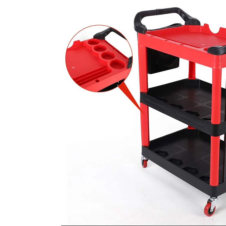 Car Wash Factory Storage Tool Trolley Removable Hanging Bucket Beauty Tool Car for Car Wash