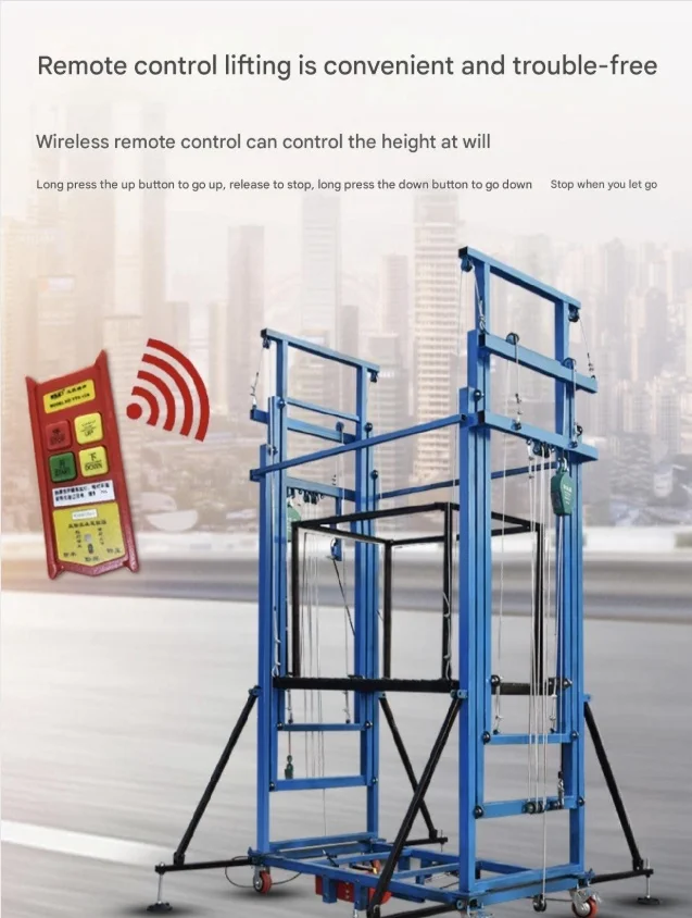 Scaffold Load Control New Electric Scaffold Lift with Remote Control Mobile Electric Lifting ...