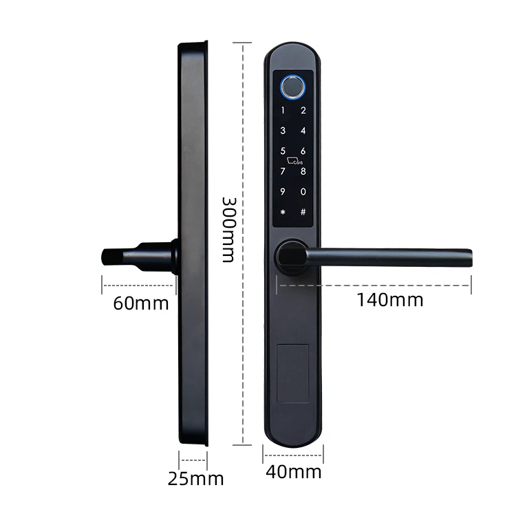 Volibel Waterproof Fingerprint Password Keyless Digital Tuya Wifi Ttlock Slim Smart Aluminum Door Lock