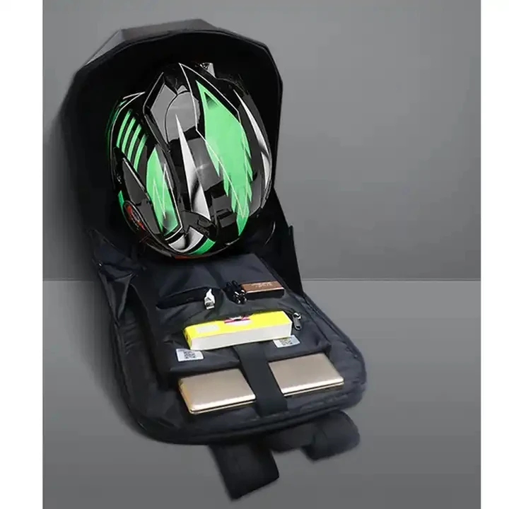 Hard Shell Backpack with Eyes Iron Man Motorcycle Riding Led Backpack Knight Led Screen Black Led Backpack
