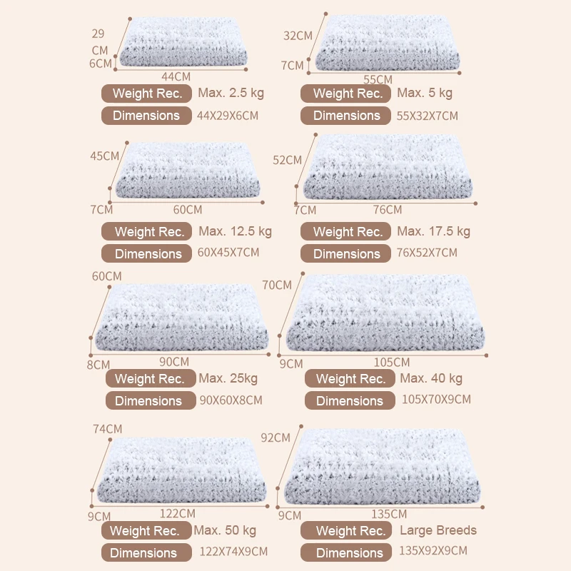 Pet mat comfort and material detail