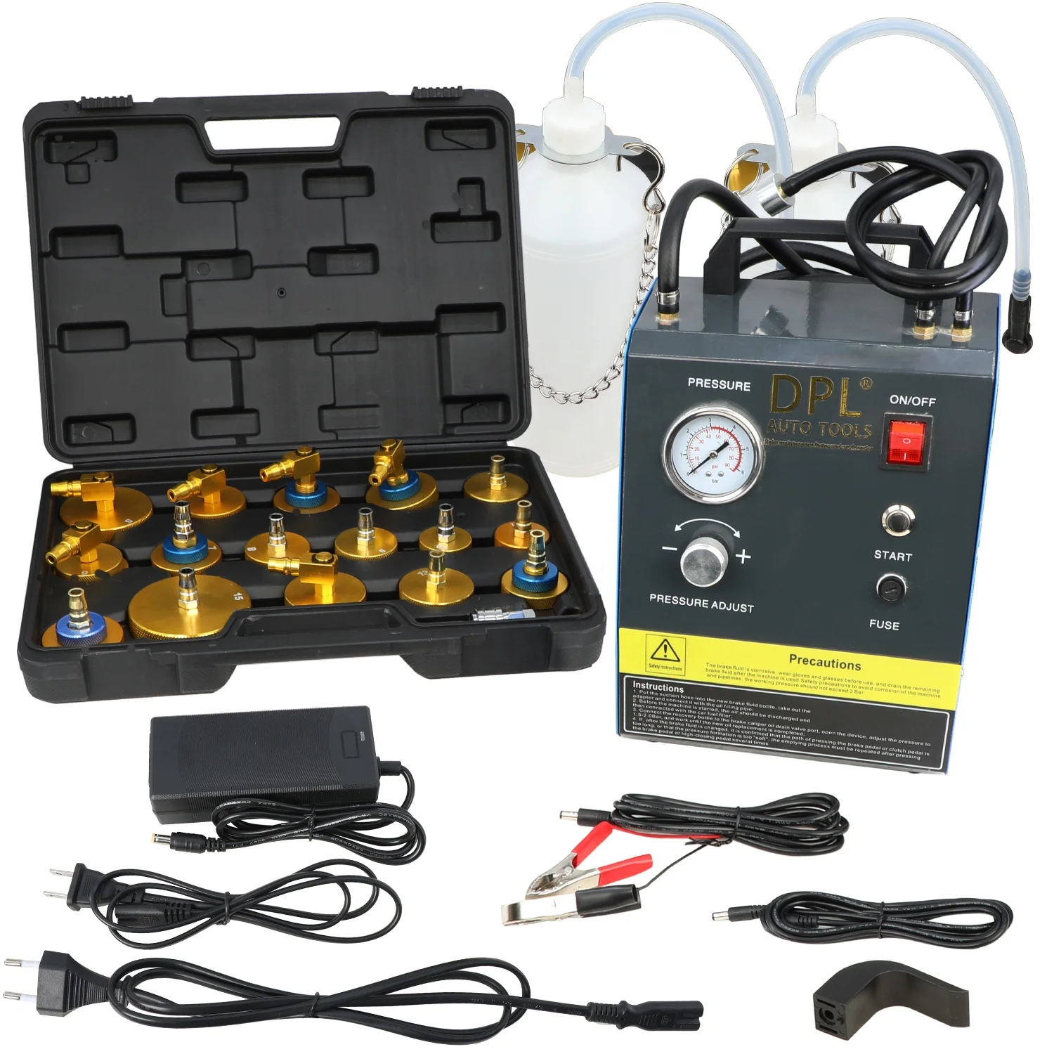 Automatic Car Brake System Fluid Bleeder Kit 12-24V AC Electrical Brake ...