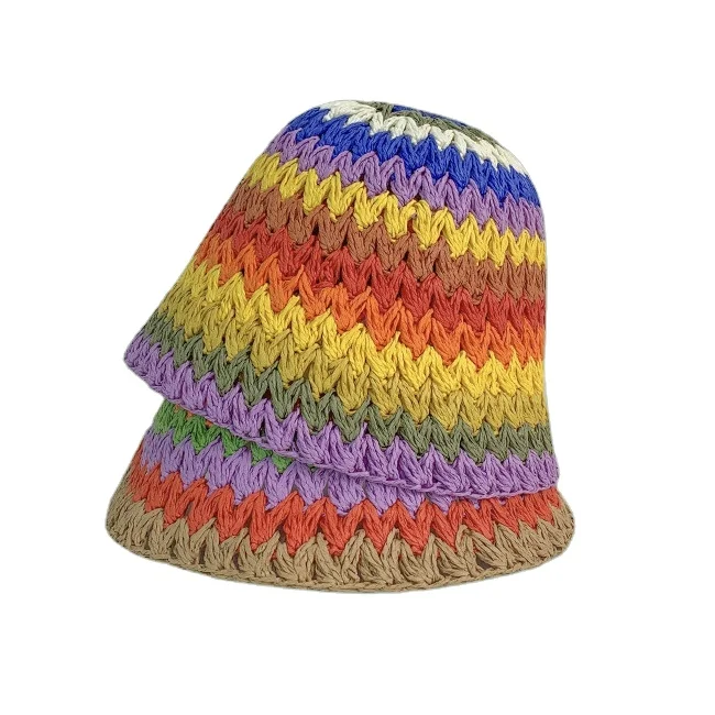 Buy Wholesale China Wholesale Summer Crochet Rainbow Paper Straw