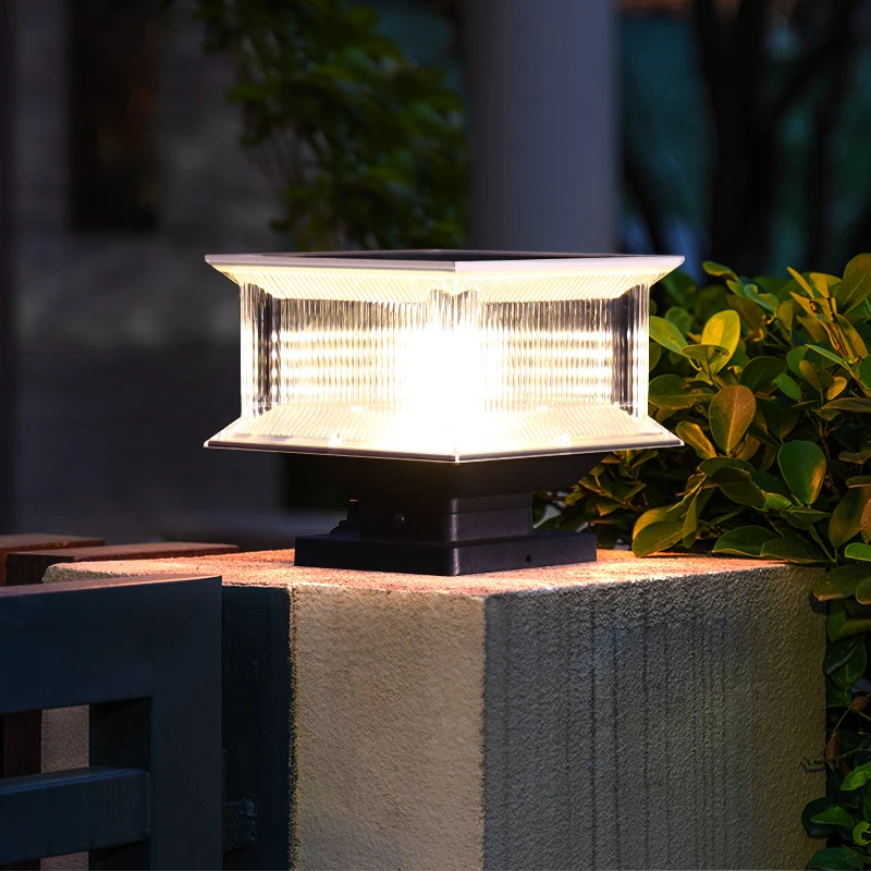 Waterproof Outdoor Square Fence Column Solar Light Intelligent