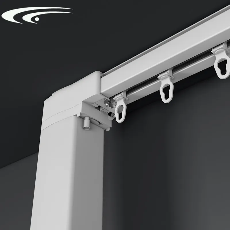 Smart Home Motorized Curtain Track Customized Electric Ripple Fold Curtain Track