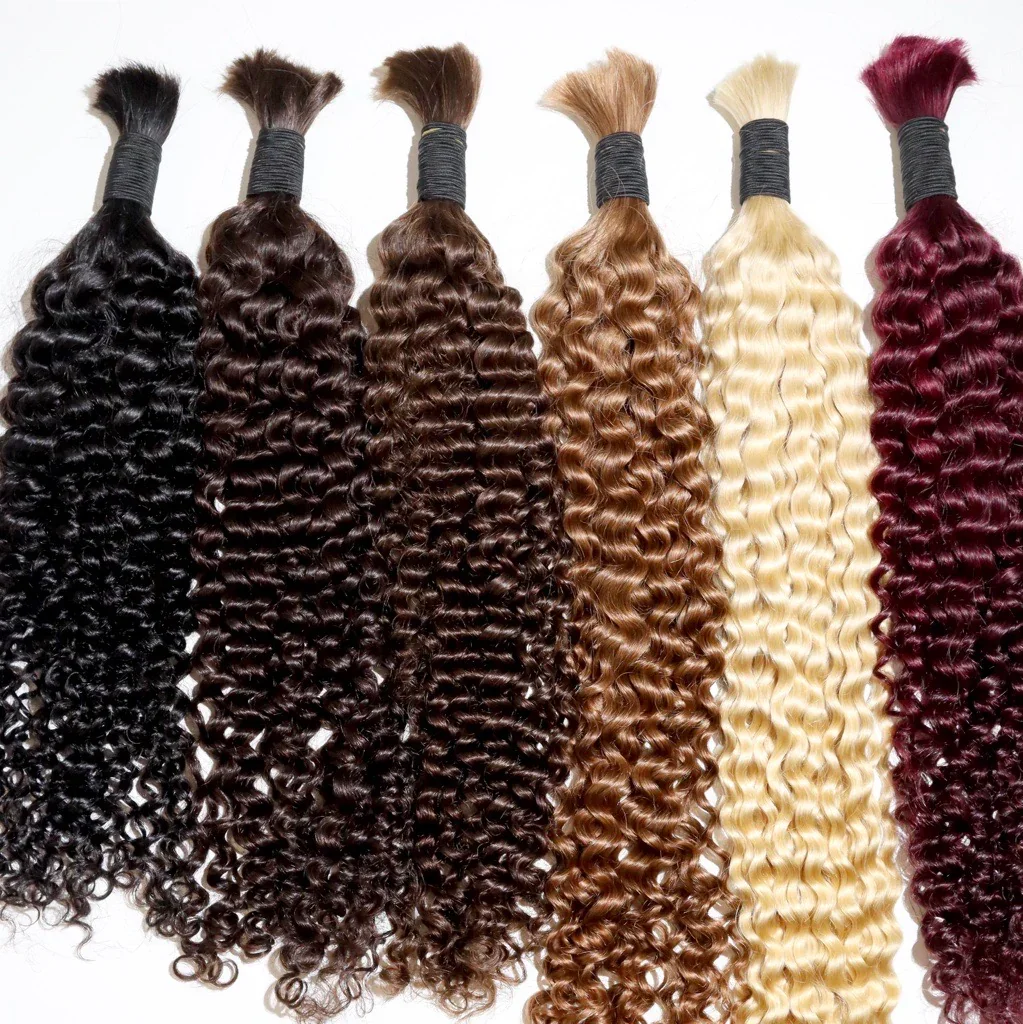 Wholesale Straight No Weft Raw Human Hair Bulk Extension Afro Kinky Vietnamese Bulk Human Hair Bulk Blonde Raw Hair for Braiding