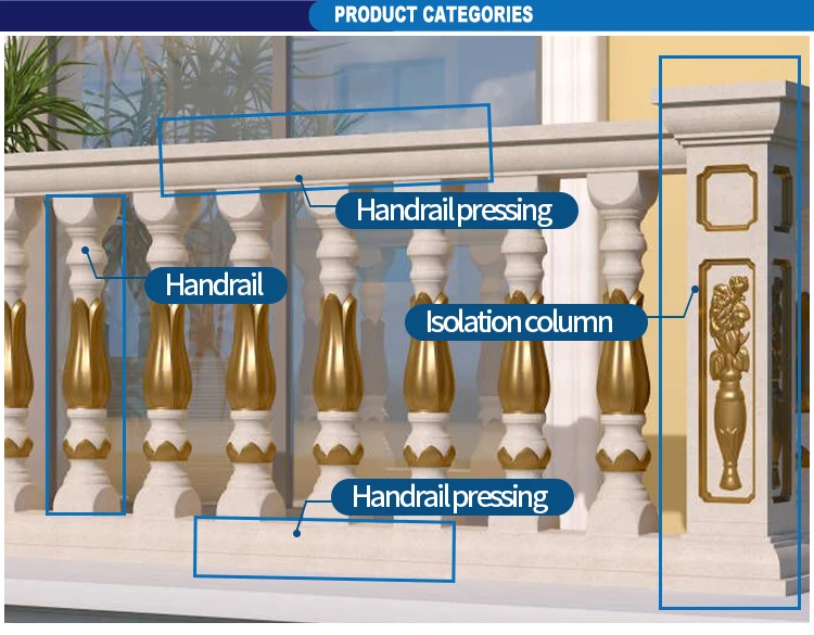 Pvc Hand Railing Mold Concrete Baluster Mold - Durable & Precise Handrail Solutions