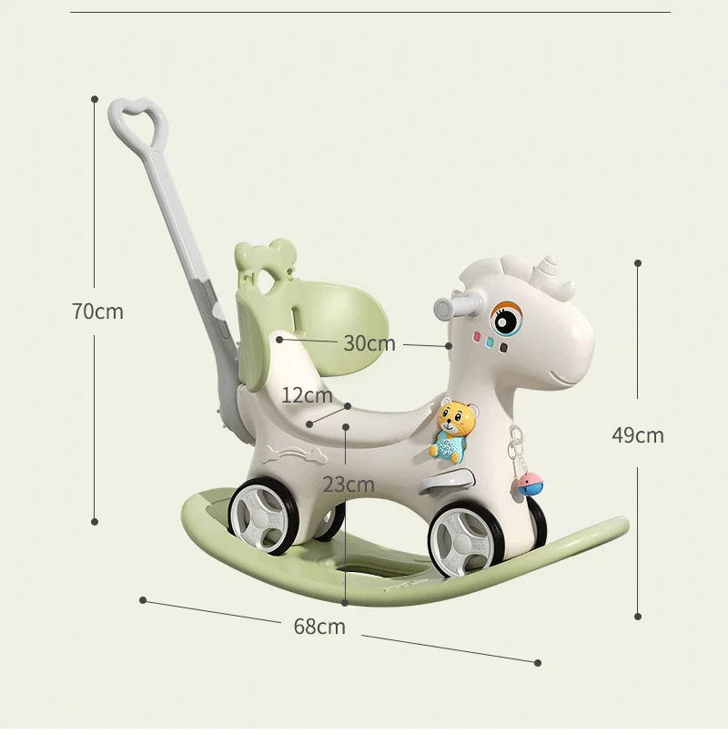 Oem 2023 Cute Horse Rocking Horse Children S Small Horse Baby Two In   H401bf733c2ac485897565195b265ca0d0 