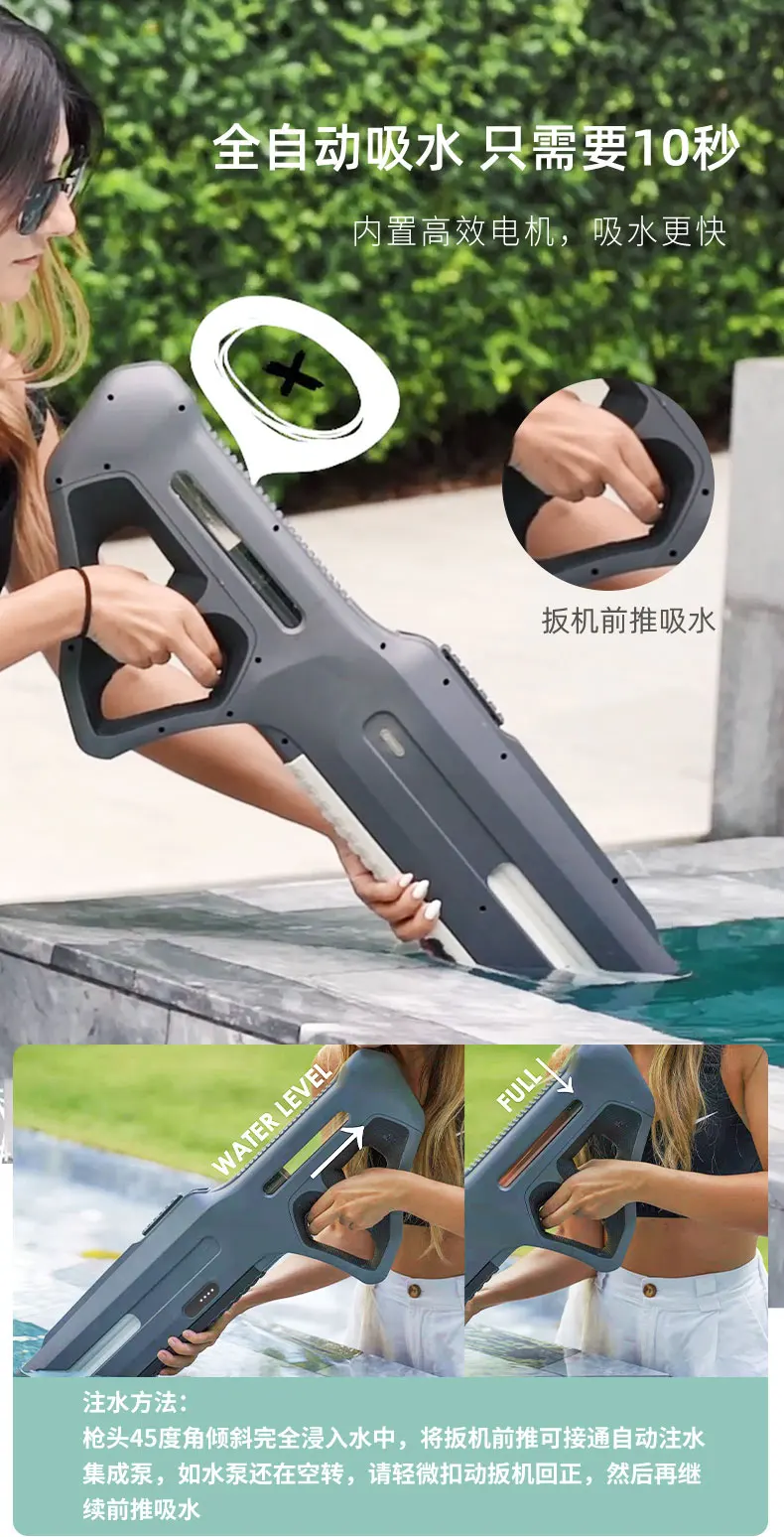 Zaher Water Gun Electric Automatic Water Squirt Guns With High Capacity