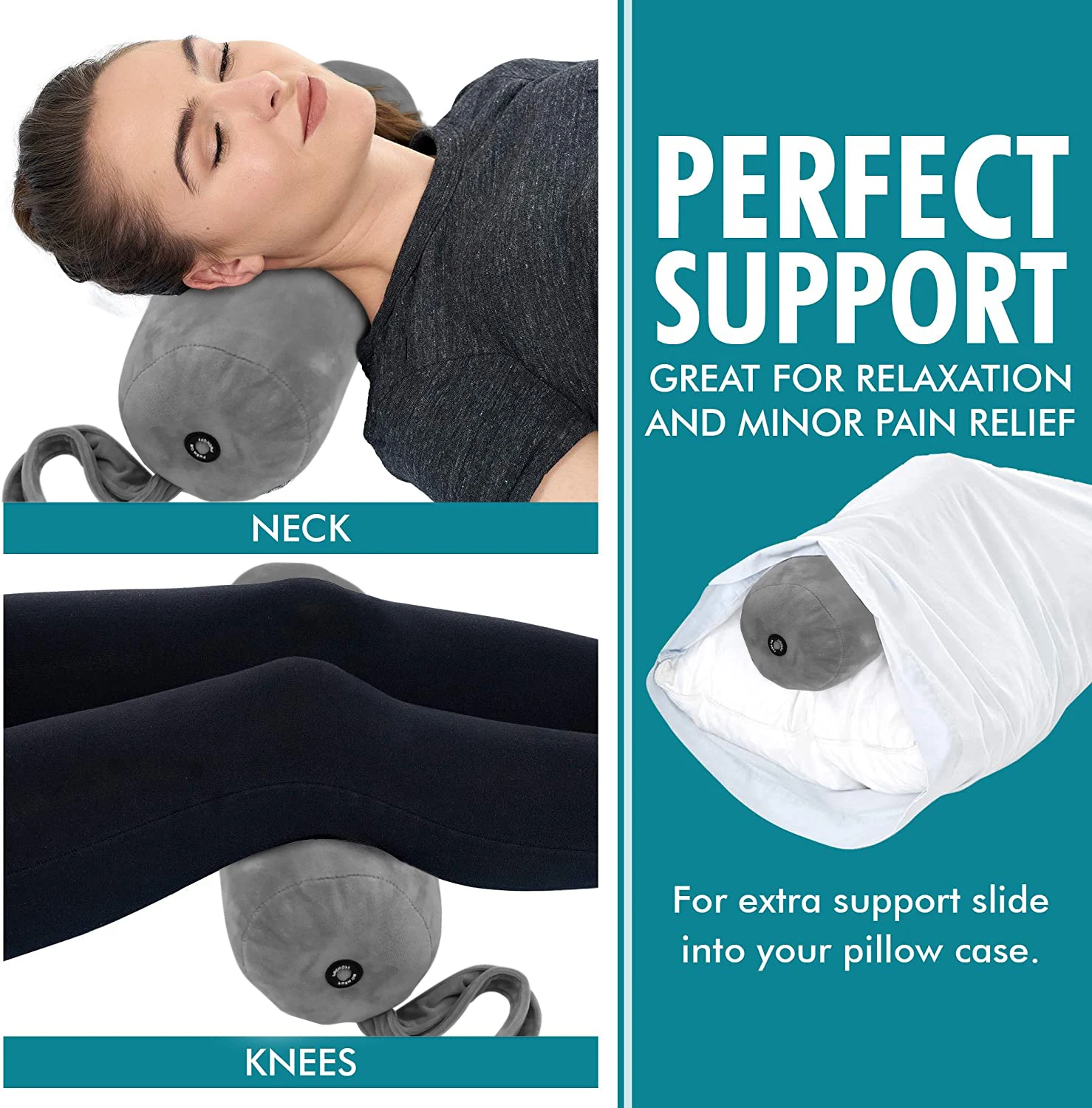 Kingworth High Quality Handle Battery Vibration Roll Knee Shoulder Neck Massage Pillow Kingworth High Quality Handle Battery Vibration Roll Knee Shoulder Neck Massage Pillow