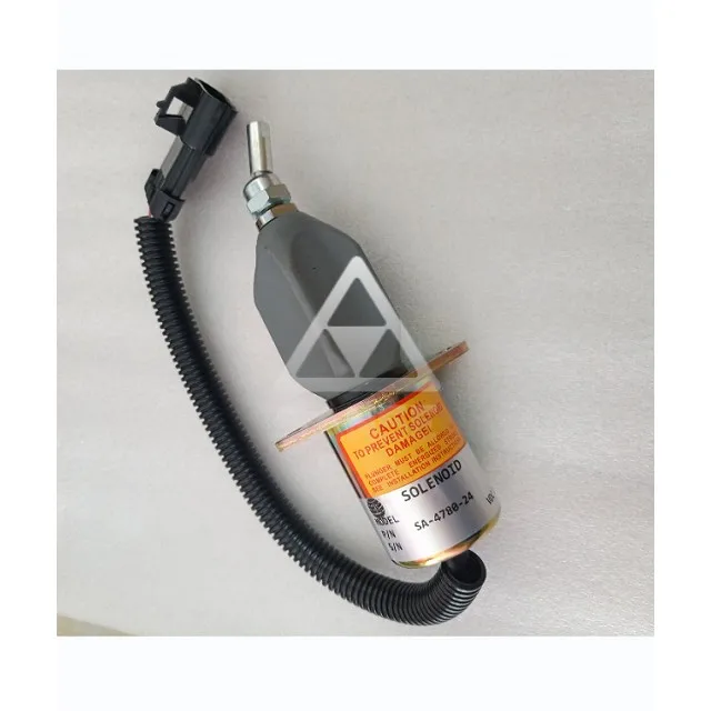 Engine Fuel Stop Solenoid 99453479 for New Holland EX215 Excavator Parts 24V Flameout Shut off Solenoid Valve