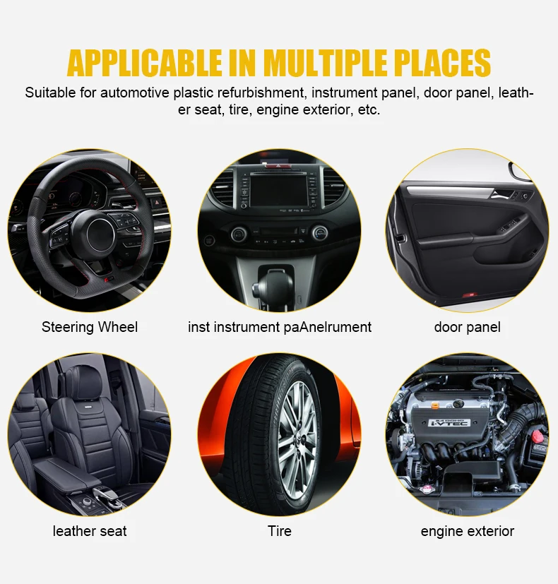 Высокоэффективное автомобильное резиновое пластиковое восстанавливающее покрытие, восстанавливающее жидкость для экстерьера автомобиля, разбрызгиватель с индивидуальным логотипом