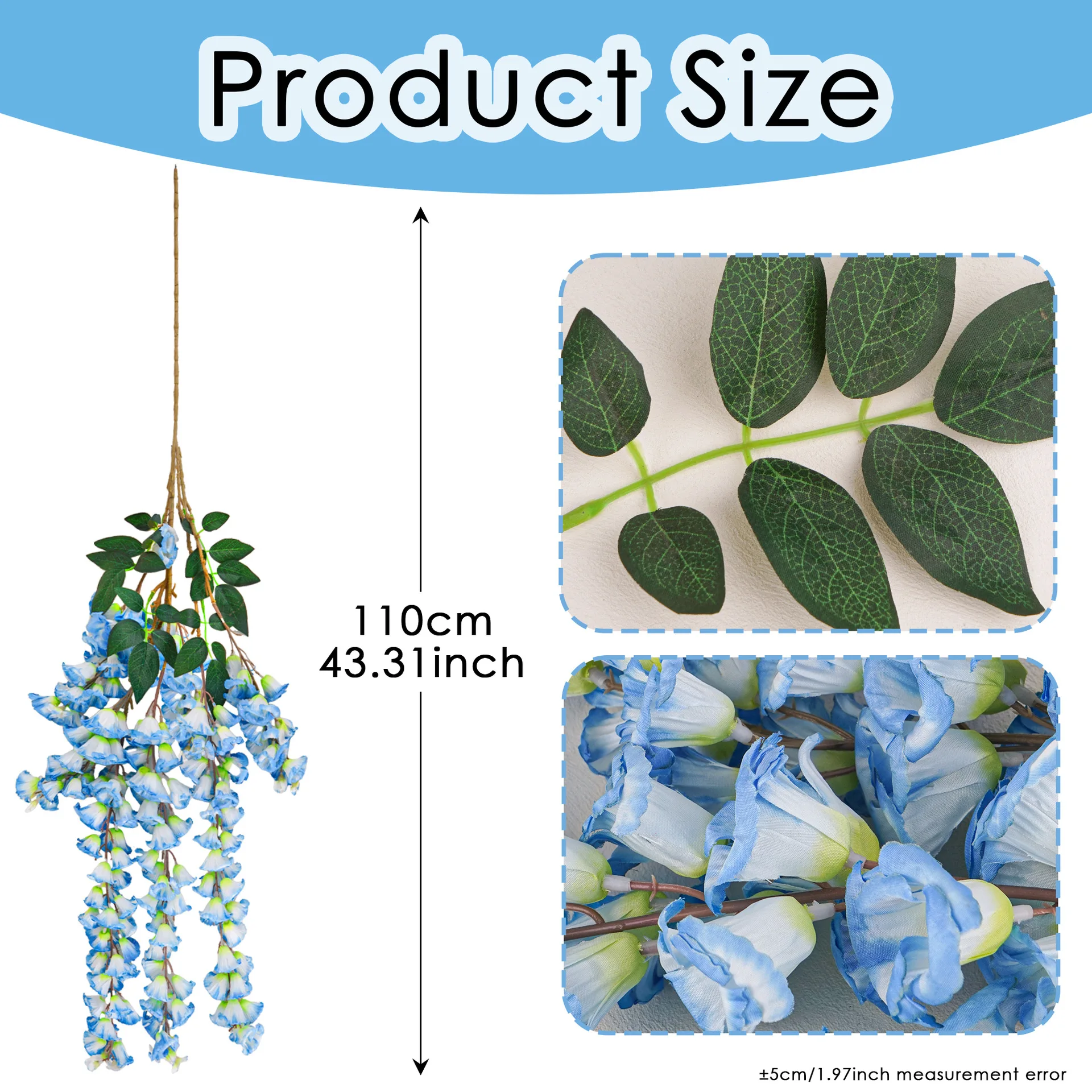 Simulation Flower Lily of the Valley Morning Glory Wall Hanging Wedding Wedding Hall Ceiling Flower Art Wisteria Hanging Flowers