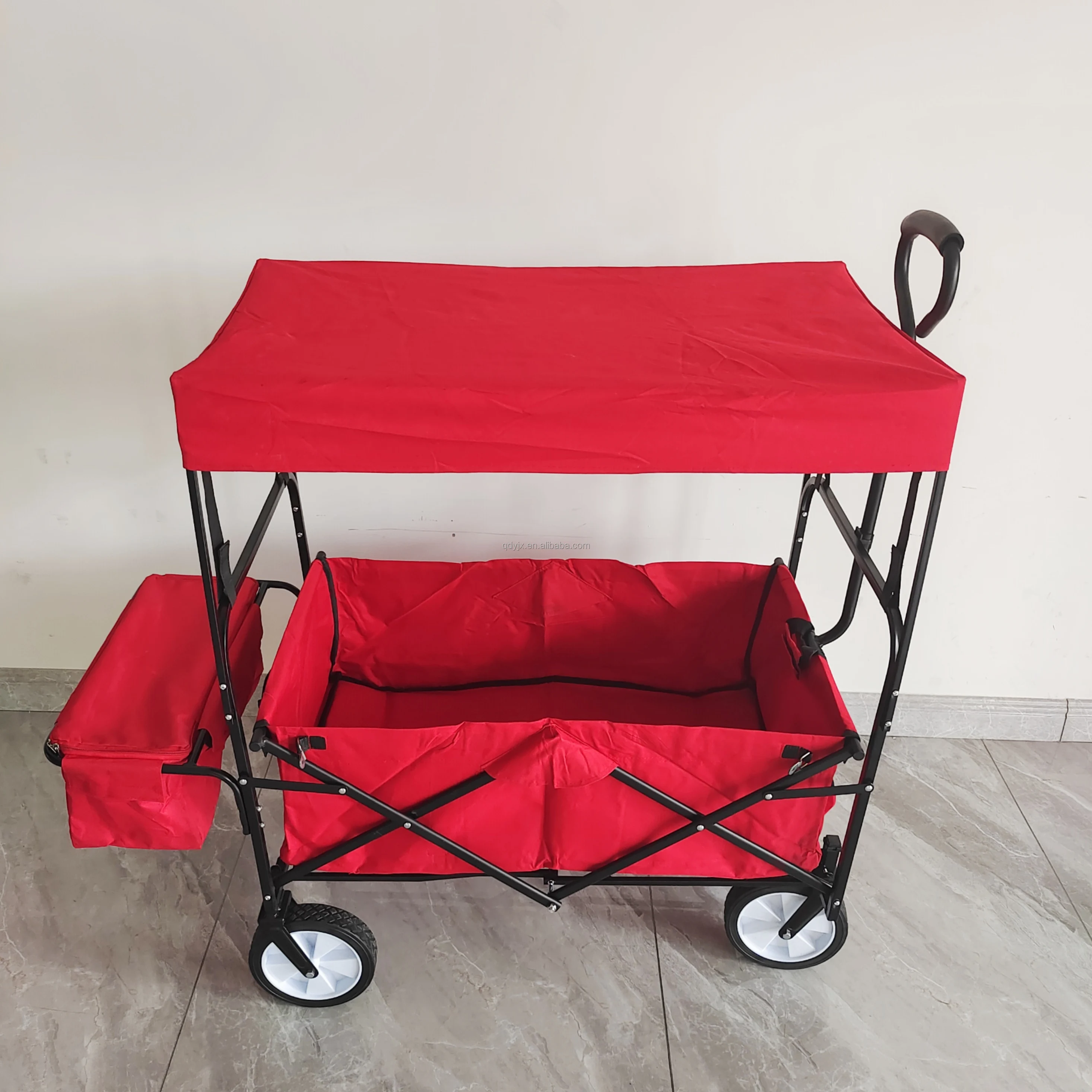 야외 캠핑 카트 어린이용 지붕이 있는 카트 트롤러 피크닉 해변 2