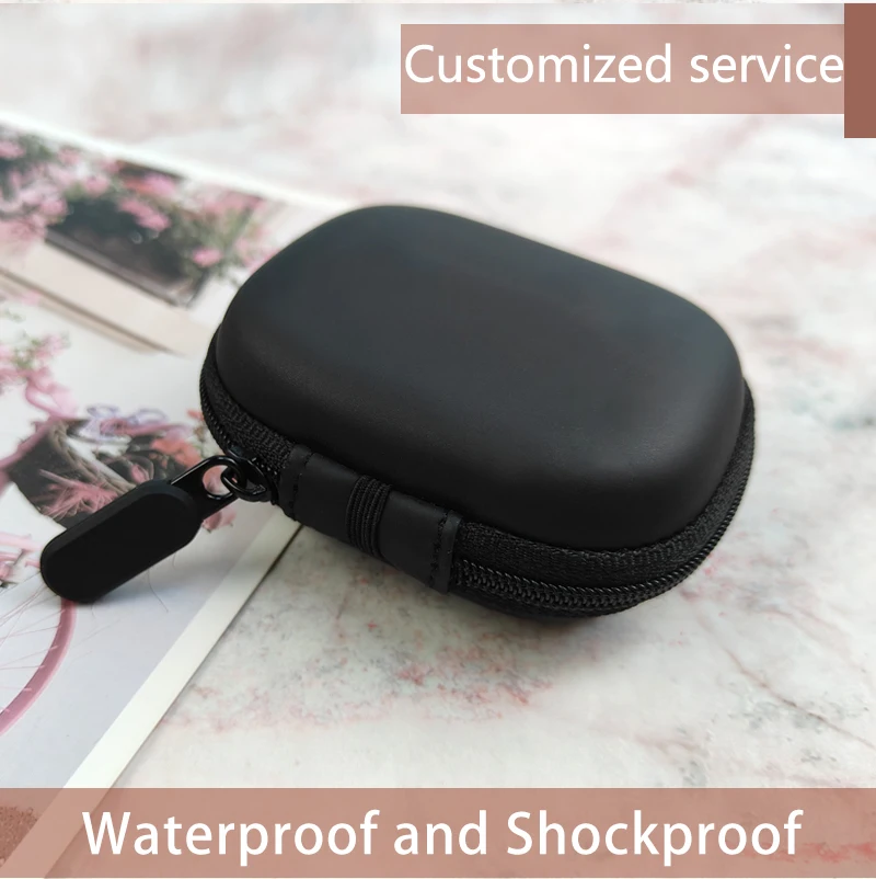 Hot Sale Custom Earbud Case PU Cover Waterproof Travel Earphone Carry Case EVA Hard Earphone Storage Case factory