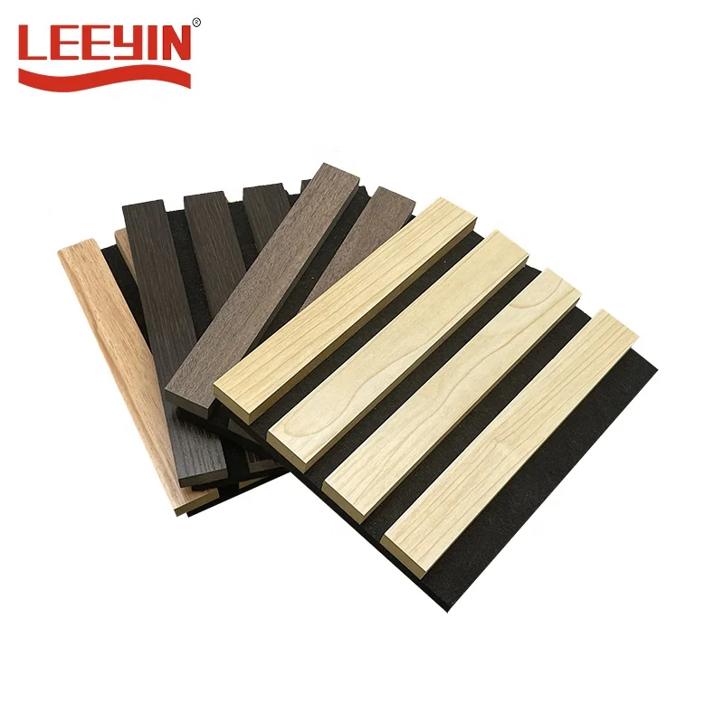 Free Sample Sound Absorbing Acoustic Panels Melamine Acoustic Wall Panels Acupanel Wood Slat Panel
