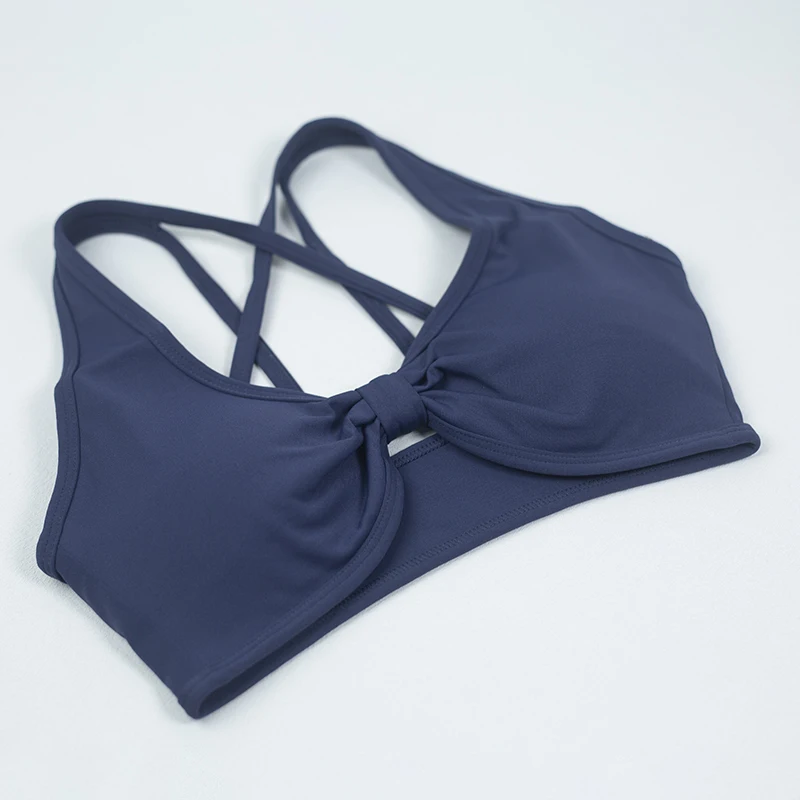 LVD404 Fitness Bra Solid Color High Elasticity Tight Sports Top ...