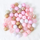 20mm Solid Gumball Beads Chunky beads Opaque Acrylic Round Loose Spacer Beads Bubblegum Random Mixed Colors for Jewelry Making
