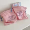 Pink drawstring bag