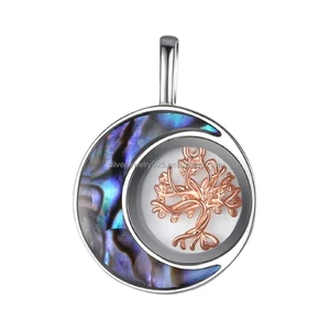 Jewelry Supplier Wholesale Women 925 Sterling Silver Mother of Pearl Cremation Memorial Mom Ash Urn Necklace Pendant