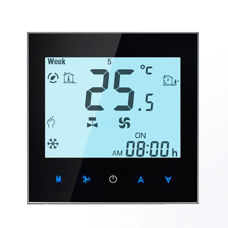 BECA 24VAC, 110VAC, 220VAC fan coil thermostat digital room thermostat Tuya  wireless WiFi thermostat - Xiamen Beca Energysaving Technology