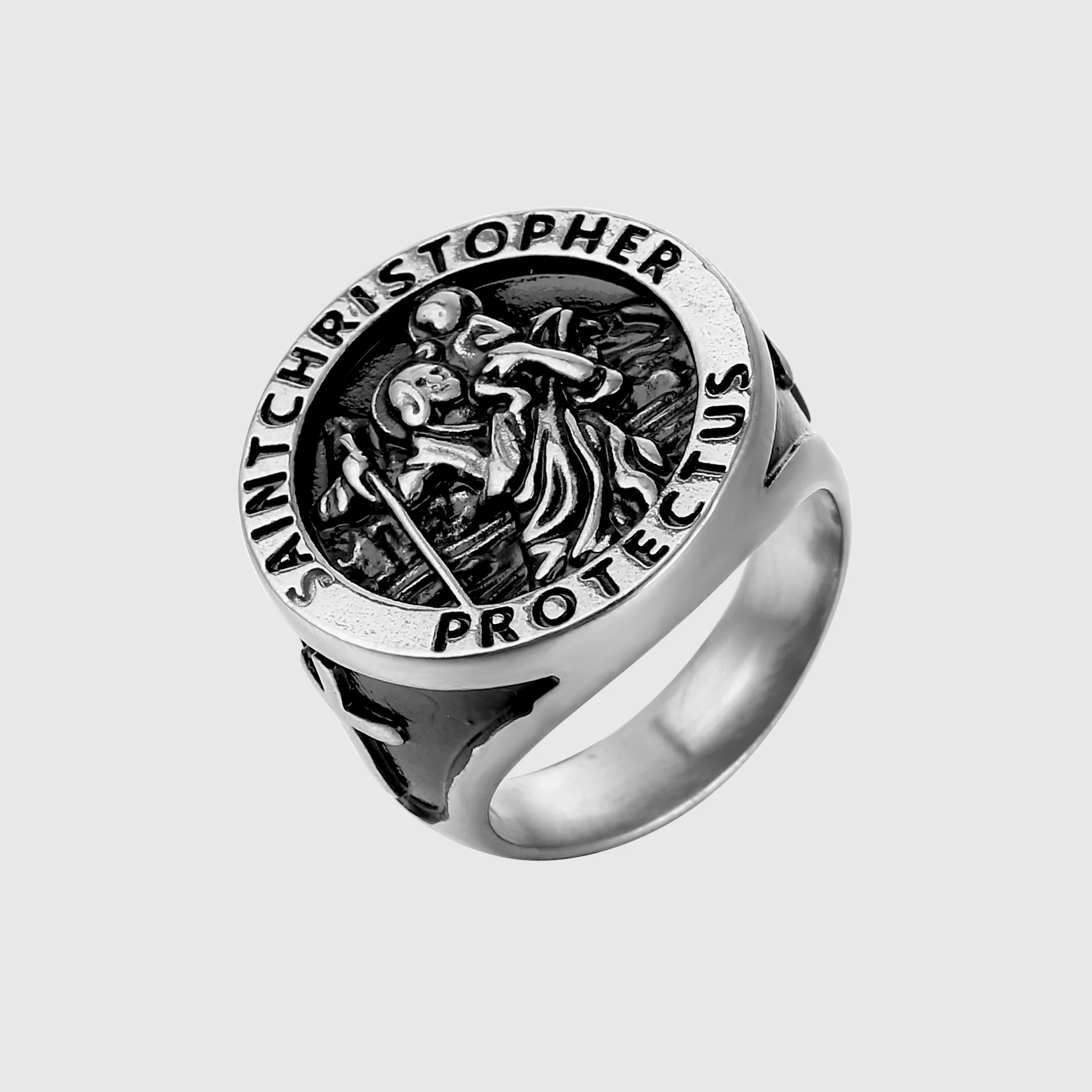 Vintage Rings Custom LOGO, 316L Stainless Steel