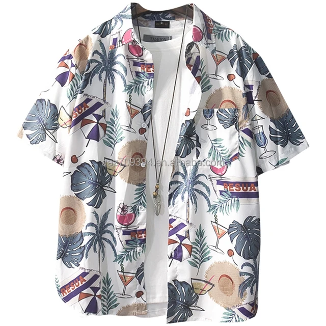 Wholesale New Men's Shirts Casual Dense Printing Breathable Lapel Summer Slim Shirts