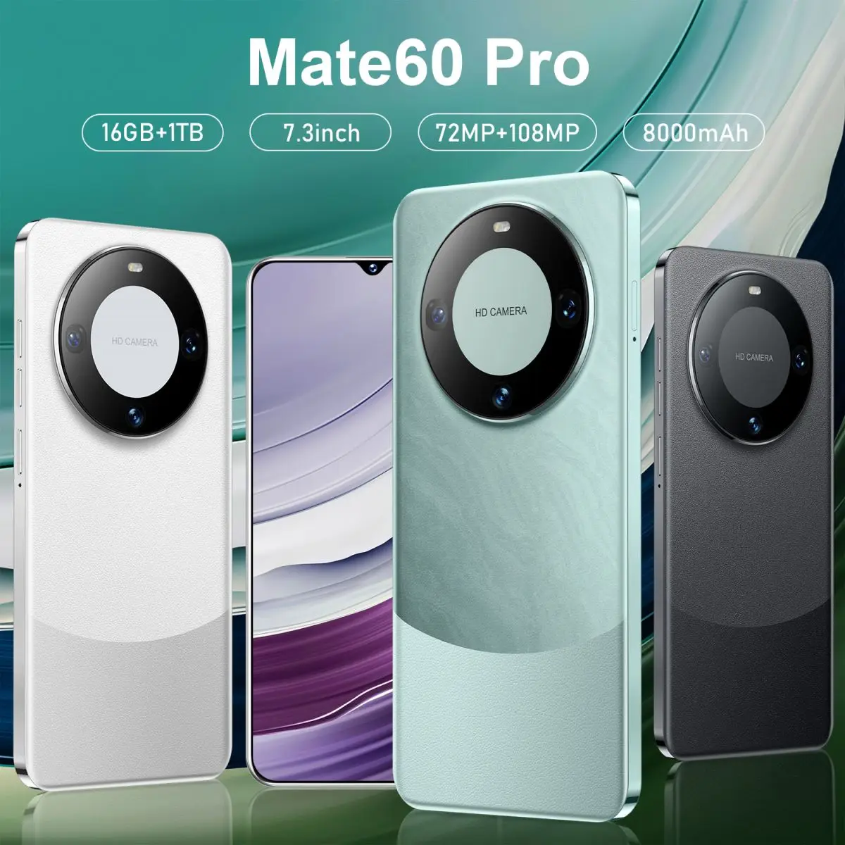 Mate 60 Pro - 16GB+1TB, 72MP+108MP, Android 13 Smartphone