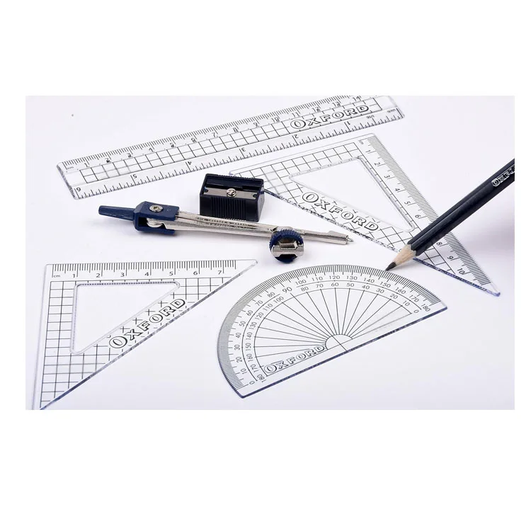 2025 New Max Math Set Oxford Professional Geometry Sets with Storage Tin Made of Durable Metal