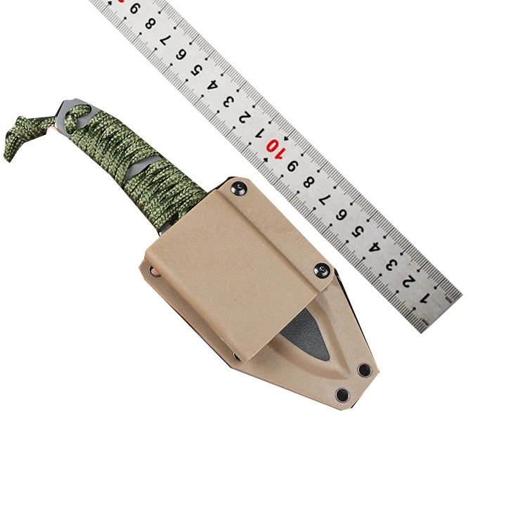 Portable Paracord Handle Navajas Best EDC Survival Hiking Hunting Camping Tactical Fixed Knife with Kydex Sheath