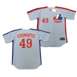 Men's Montreal Expos #49 Warren Cromartie 1982 White Mitchell & Ness Jersey  on sale,for Cheap,wholesale from China