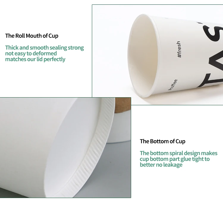 Disposable Custom Paper Coffee Cups Double Wall Coffee Paper Cups With ...