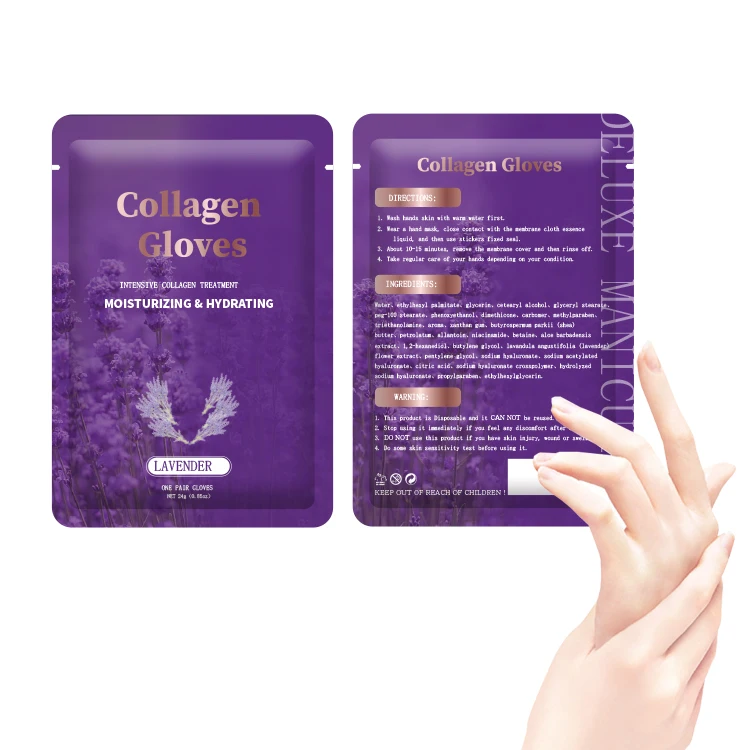 Custom Collagen Gloves Finger Tips Removable Nourishiing Moisture Hand