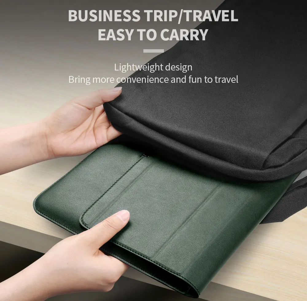 Leather Bag Laptop Mouse Pad Adjustable Tablet Holder 3In1 Backpack Office Computer Luxury Pure Colour Case Dnb27 Laudtec manufacture