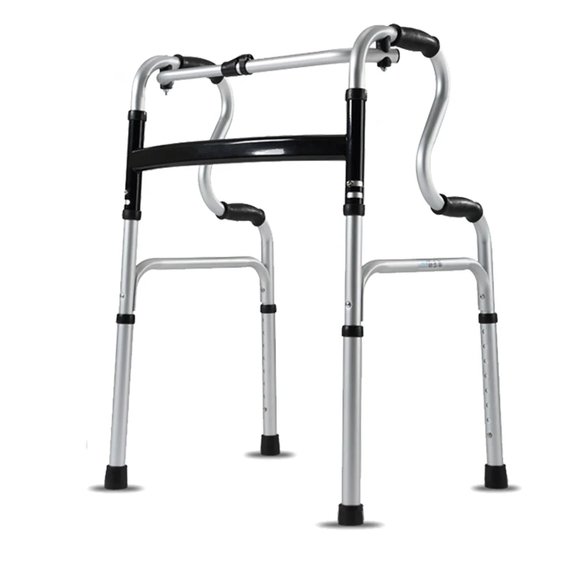 Liyuan Custom Medical Aluminium Hospital Adults Seniors Elderly Upright Walker Folding Frame Seat Walking Aids For Disabled