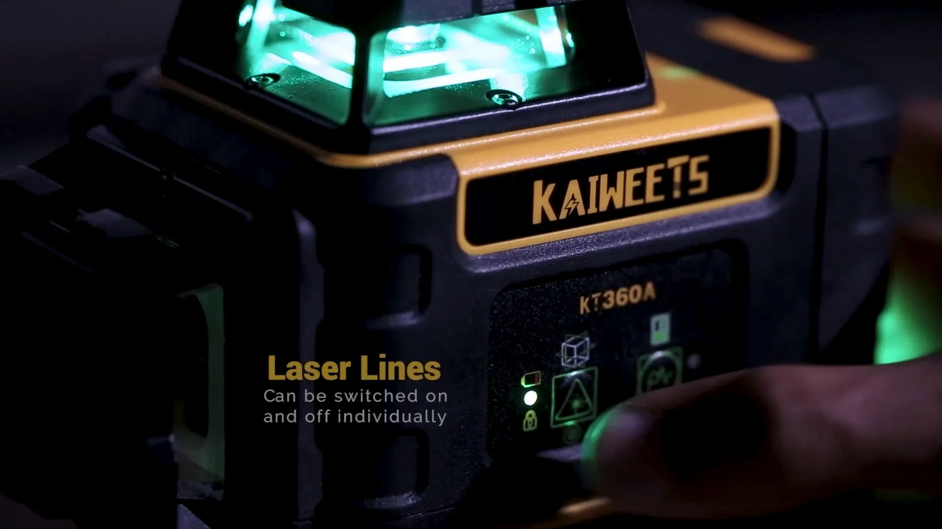 Kaiweets Rotary Laser Level Green 3x360 Degree Laser Level 3d Lines