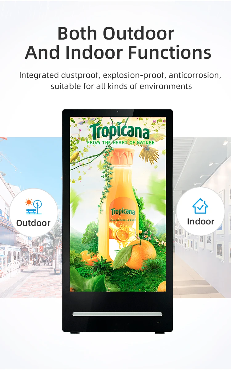 43 Inch Waterproof LCD Display - Battery Powered Signage